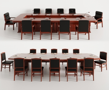 新中式会议桌椅组合-ID:416523939