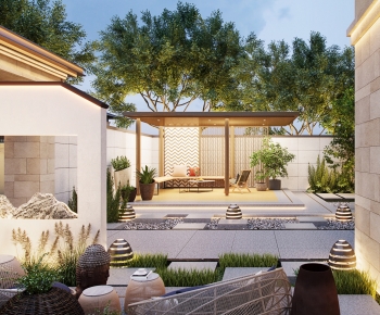 New Chinese Style Courtyard/landscape-ID:984023098