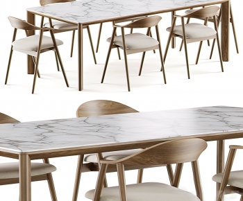 Modern Dining Table And Chairs-ID:375914108