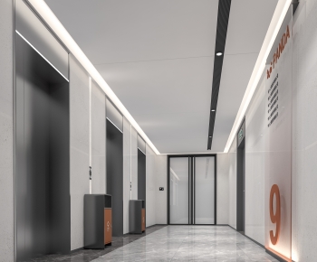 Modern Office Elevator Hall-ID:411525019