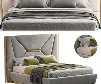 Modern Double Bed-ID:107177023