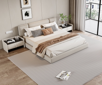Modern Double Bed-ID:880212077