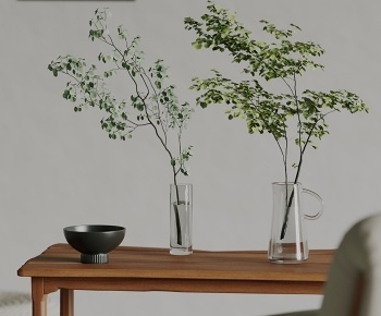 现代桌面绿植花瓶摆件3D模型