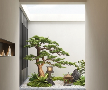 现代室内松树景观造景-ID:549091105