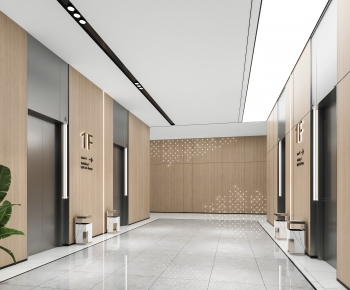Modern Office Elevator Hall-ID:380922085