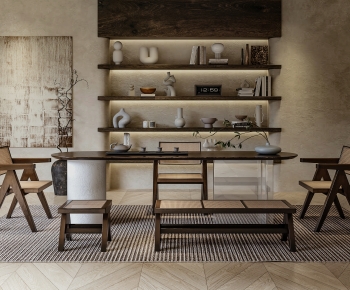 Wabi-sabi Style Tea Tables And Chairs-ID:404701957