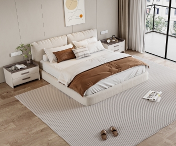 Modern Double Bed-ID:980237969