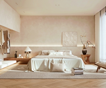 Wabi-sabi Style Bedroom-ID:378245124