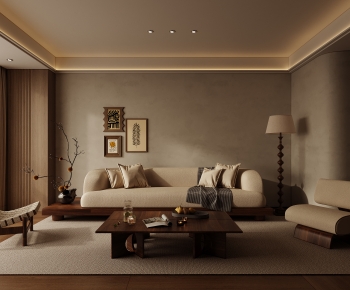 Wabi-sabi Style A Living Room-ID:945310616