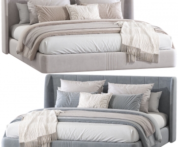 Modern Double Bed-ID:805118085