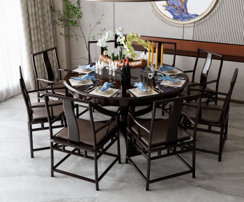 Chinese Style Dining Table And Chairs-ID:454961065