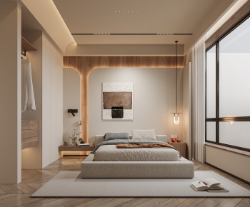 Wabi-sabi Style Bedroom-ID:709059214