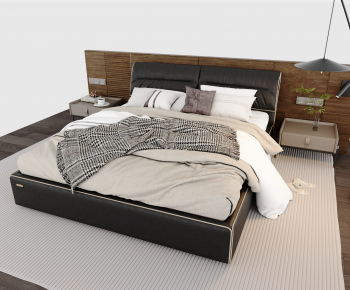 Modern Double Bed-ID:872860063
