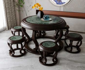 Classical Style New Chinese Style Tea Tables And Chairs-ID:264244089