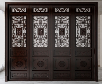 Chinese Style Wooden Screen Partition-ID:733448032