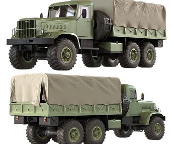 现代军用汽车卡车3D模型