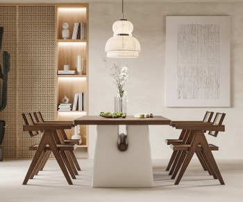 Wabi-sabi Style Dining Table And Chairs-ID:178812986