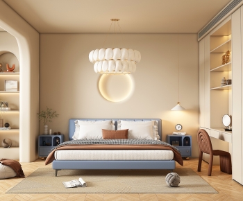 Wabi-sabi Style Bedroom-ID:764370926
