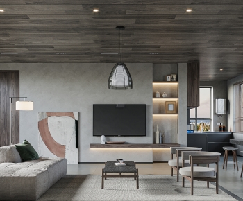 Wabi-sabi Style A Living Room-ID:117600043