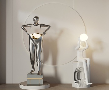 现代艺术人物雕塑3D模型