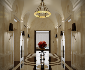 Simple European Style Corridor/elevator Hall-ID:435920005