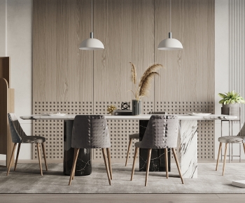 Modern Dining Table And Chairs-ID:990190036