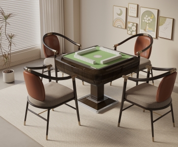 Modern Mahjong Tables And Chairs-ID:123523951