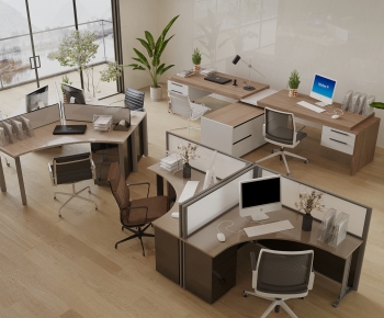 Modern Office Desk And Chair-ID:753760107