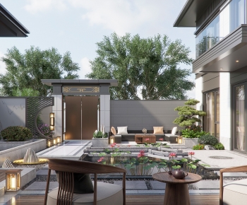 New Chinese Style Courtyard/landscape-ID:865106112