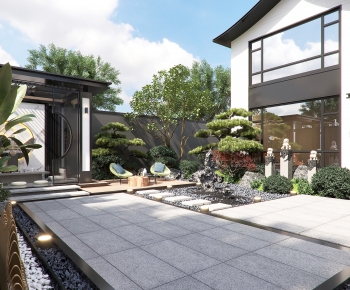 New Chinese Style Courtyard/landscape-ID:722019917