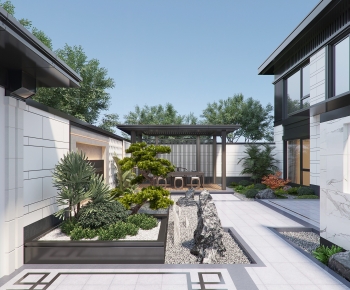 New Chinese Style Courtyard/landscape-ID:595951127