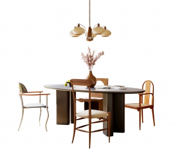 Wabi-sabi Style Dining Table And Chairs-ID:668127065
