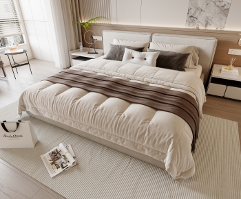 Modern Double Bed-ID:795326959