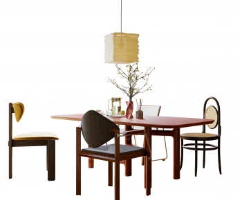 Wabi-sabi Style Dining Table And Chairs-ID:953434945