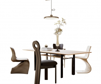 Wabi-sabi Style Dining Table And Chairs-ID:609728105