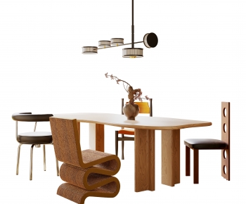 Wabi-sabi Style Dining Table And Chairs-ID:922460086