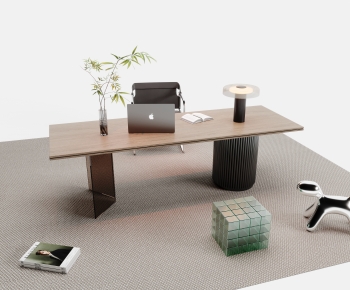 Modern Computer Desk And Chair-ID:952843902
