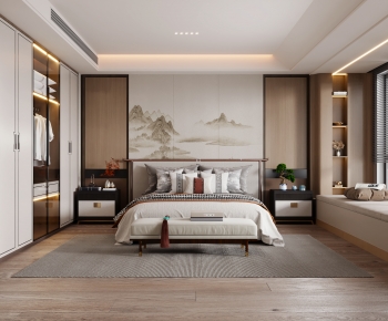 New Chinese Style Bedroom-ID:301959545