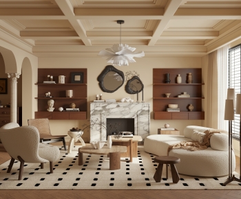 French Style A Living Room-ID:488003027