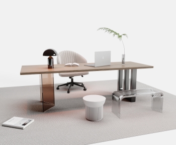 Modern Computer Desk And Chair-ID:134742028