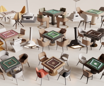 Modern Mahjong Tables And Chairs-ID:359502086