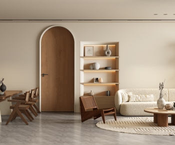 Wabi-sabi Style A Living Room-ID:889144903