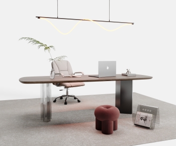 Modern Computer Desk And Chair-ID:415529975