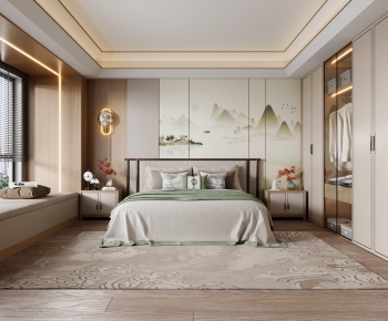 New Chinese Style Bedroom-ID:520570389