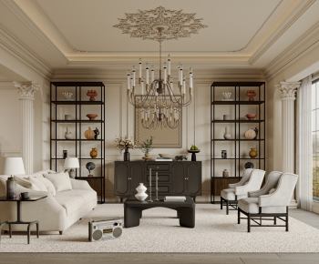French Style A Living Room-ID:415122994
