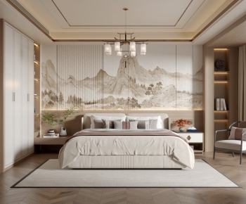 New Chinese Style Bedroom-ID:455166104