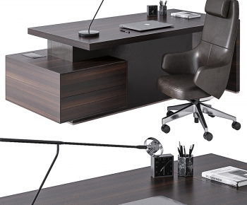 Modern Office Desk And Chair-ID:772851941