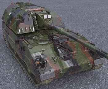 现代坦克火炮3D模型