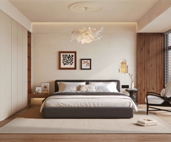 Wabi-sabi Style Bedroom-ID:852828989