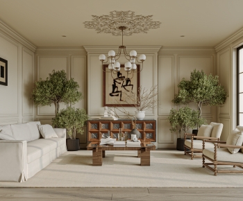 French Style A Living Room-ID:346838959